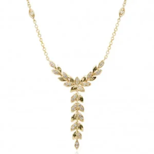 Jack Murphy Jewellers Jmj Diamond Set Jewellery | Jmj Gold Jewellery | 9ct Yellow Gold Cascade Flower Necklace, 0.19ct