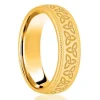Jack Murphy Jewellers Yellow Gold Wedding Rings | 18ct Yellow Gold Celtic Trinity Beaded Edge Classic Medium 6mm Wedding Band