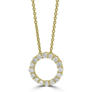 Jack Murphy Jewellers Bridal Jewellery | Jmj Diamond Set Jewellery | 9ct Yellow Gold Circle of Life Diamond Pendent, 0.50ct