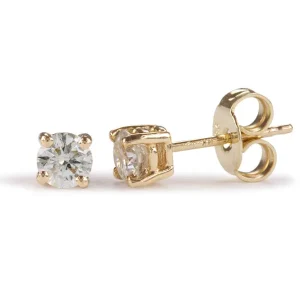 Jack Murphy Jewellers Jmj Diamond Set Jewellery | Jmj Gold Jewellery | 9ct Yellow Gold Claw Set 0.20ct Diamond Earrings