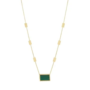 Jack Murphy Jewellers Jmj Gold Jewellery | 9ct Yellow Gold Contemporary Malachite Pendant Necklace