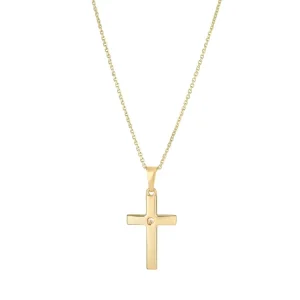 Jack Murphy Jewellers Childrens Jewellery | Jmj Gold Jewellery | 9ct Yellow Gold Cross & CZ Pendant Necklace