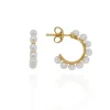 Jack Murphy Jewellers Jmj Gold Jewellery | 9ct Yellow Gold Cultured Pearl Hoop Stud Earrings