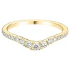 Jack Murphy Jewellers Yellow Gold Wedding & Eternity Rings | 18ct Yellow Gold Curved Wave Claw Set Diamond Ring 0.33ct