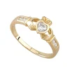 Jack Murphy Jewellers Jmj Gold Jewellery | 9ct Yellow Gold CZ 8mm Claddagh Ring