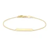 Jack Murphy Jewellers Jmj Gold Jewellery | 9ct Yellow Gold Delicate Trace Chain With ID Plate Bracelet