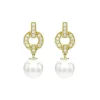 Jack Murphy Jewellers Jmj Diamond Set Jewellery | Jmj Gold Jewellery | 18ct Yellow Gold Diamond & Akoya Pearl Stud Earrings, 0.30ct
