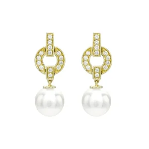 Jack Murphy Jewellers Jmj Diamond Set Jewellery | Jmj Gold Jewellery | 18ct Yellow Gold Diamond & Akoya Pearl Stud Earrings, 0.30ct