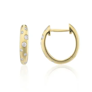 Jack Murphy Jewellers Jmj Diamond Set Jewellery | Jmj Gold Jewellery | 9ct Yellow Gold Diamond Cheetah Hoop Earrings