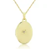 Jack Murphy Jewellers Jmj Diamond Set Jewellery | Jmj Gold Jewellery | 9ct Yellow Gold Diamond Oval Set Diamond Locket Necklace