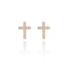 Jack Murphy Jewellers Jmj Diamond Set Jewellery | Jmj Gold Jewellery | 9ct Yellow Gold Diamond Set Cross Stud Earrings 0.08ct
