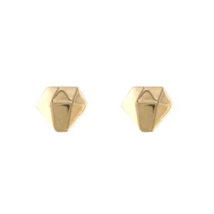 Jack Murphy Jewellers Jmj Gold Jewellery | 9ct Yellow Gold Diamond Shaped Stud Earrings