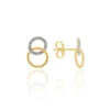 Jack Murphy Jewellers Jmj Diamond Set Jewellery | Jmj Gold Jewellery | 9ct Yellow Gold Double Circle Rope & Diamond Stud Earrings