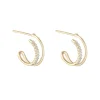 Jack Murphy Jewellers Jmj Gold Jewellery | 9ct Yellow Gold Double Huggie CZ Hoops Studs