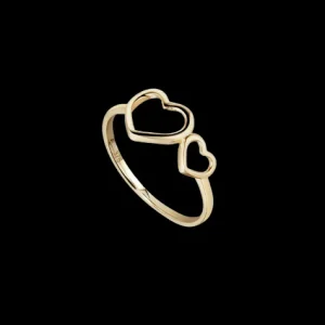 Jack Murphy Jewellers All Jmj & Branded Fashion Jewellery | Jmj Gold Jewellery | 9ct Yellow Gold Double Open Heart Ring