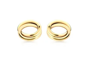 Jack Murphy Jewellers Jmj Gold Jewellery | 9ct Yellow Gold Double Oval Open Stud Earrings
