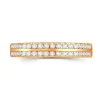 Jack Murphy Jewellers Yellow Gold Wedding & Eternity Rings | 18ct Yellow Gold Double Row Brilliant Round Cut Diamond Ring 0.30ct