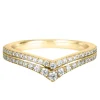 Jack Murphy Jewellers Yellow Gold Wedding & Eternity Rings | 18ct Yellow Gold Double Row Wishbone Diamond Ring 0.36ct