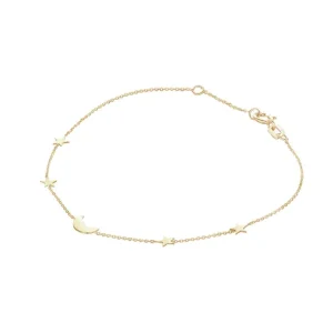 Jack Murphy Jewellers Jmj Gold Jewellery | 9ct Yellow Gold Fine Star & Moon Bracelet