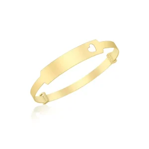 Jack Murphy Jewellers Childrens Jewellery | Jmj Gold Jewellery | 9ct Yellow Gold Heart Cut Out Baby Bangle