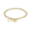 Jack Murphy Jewellers Jmj Gold Jewellery | 9ct Yellow Gold Heart Padlock and Safety Chain Bracelet