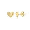 Jack Murphy Jewellers Jmj Gold Jewellery | 9ct Yellow Gold Heart Stud Diamond Cut Earrings