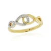 Jack Murphy Jewellers Jmj Diamond Set Jewellery | Jmj Gold Jewellery | 9ct Yellow Gold Interlocked Infinity Diamond Set Ring 0.09ct