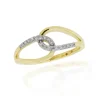 Jack Murphy Jewellers Jmj Diamond Set Jewellery | Jmj Gold Jewellery | 9ct Yellow Gold Interlocked Infinity Diamond Set Ring 0.09ct