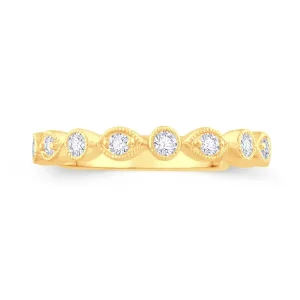 Jack Murphy Jewellers Yellow Gold Wedding & Eternity Rings | 18ct Yellow Gold Marquise & Round Fancy Cut Diamond Ring 0.25ct