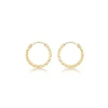 Jack Murphy Jewellers Jmj Gold Jewellery | 9ct Yellow Gold 10mm Diamond Cut Edge Hoop Earrings