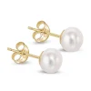 Jack Murphy Jewellers Jmj Gold Jewellery | 9ct Yellow Gold 6.5mm Freshwater Button Pearl Earrings
