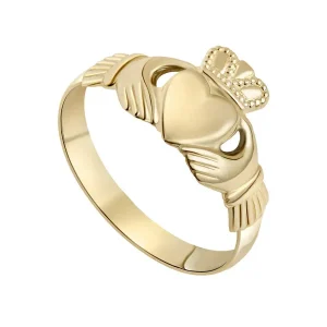 Jack Murphy Jewellers Jmj Gold Jewellery | 10ct Yellow Gold 10mm Light Claddagh Maid Ring - Size O