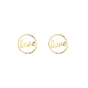 Jack Murphy Jewellers Jmj Gold Jewellery | 9ct Yellow Gold 9mm Love Round Stud Earrings