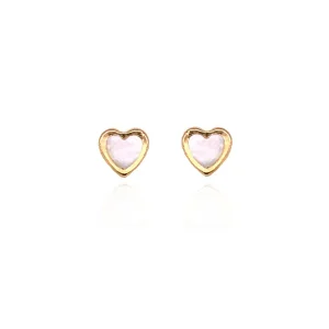 Jack Murphy Jewellers Jmj Gold Jewellery | 9ct Yellow Gold Mother of Pearl Heart Stud Earrings