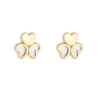 Jack Murphy Jewellers Jmj Gold Jewellery | 9ct Yellow Gold Mother of Pearl Shamrock Stud Earrings