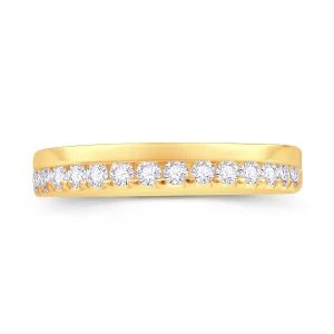 Jack Murphy Jewellers Yellow Gold Wedding & Eternity Rings | 18ct Yellow Gold Offset Brilliant Round Claw 3.5mm Diamond Ring 0.30ct