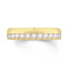 Jack Murphy Jewellers Yellow Gold Wedding & Eternity Rings | 18ct Yellow Gold Offset Brilliant Round Claw 4mm Diamond Ring 0.43ct