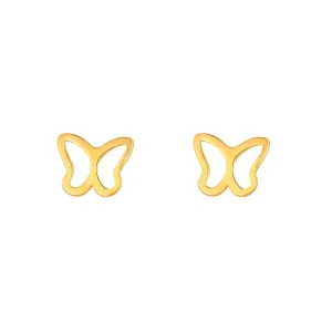 Jack Murphy Jewellers Childrens Jewellery | Jmj Gold Jewellery | 9ct Yellow Gold Open Butterfly Stud Earrings