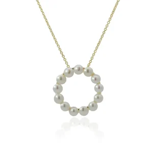 Jack Murphy Jewellers Jmj Gold Jewellery | 9ct Yellow Gold Open Circle Pearl Necklace
