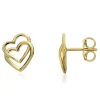 Jack Murphy Jewellers Jmj Gold Jewellery | 9ct Yellow Gold Open Double Heart Stud Earrings