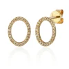 Jack Murphy Jewellers Jmj Diamond Set Jewellery | Jmj Gold Jewellery | 9ct Yellow Gold Open Oval Diamond Earrings