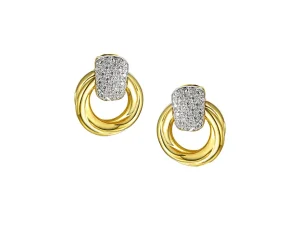 Jack Murphy Jewellers Jmj Gold Jewellery | 9ct Yellow Gold Pavé Diamond Rope Stud Earrings