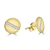 Jack Murphy Jewellers Jmj Gold Jewellery | 9ct Yellow Gold Pavé Set Diamond Button Stud Earrings