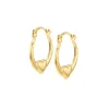 Jack Murphy Jewellers Jmj Gold Jewellery | 9ct Yellow Gold Polished Creole Heart Hoop Earrings