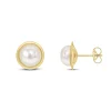 Jack Murphy Jewellers Bridal Jewellery | Jmj Gold Jewellery | 9ct Yellow Gold Rimmed Freshwater Pearl 10mm Stud Earrings