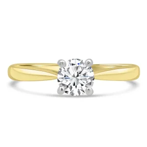 Jack Murphy Jewellers Natural Solitaire Diamond Rings | 18ct Yellow Gold Round Brilliant Solitaire Ring, 0.45ct