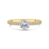 Jack Murphy Jewellers Natural Solitaire Diamond Rings | 18ct Yellow Gold Round Brilliant Solitaire, Six Claw Shoulder Set Diamond Ring, 0.63ct