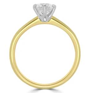 Jack Murphy Jewellers Natural Solitaire Diamond Rings | 18ct Yellow Gold Round Brilliant Solitaire Diamond Ring, 0.80ct