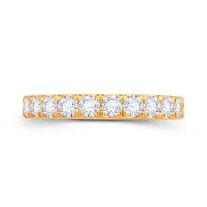Jack Murphy Jewellers Yellow Gold Wedding & Eternity Rings | 18ct Yellow Gold Round Split Claw Set 3mm Diamond Ring 0.80ct