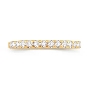 Jack Murphy Jewellers Yellow Gold Wedding & Eternity Rings | 18ct Yellow Gold Round Split Claw Set 2mm Diamond Ring 0.30ct